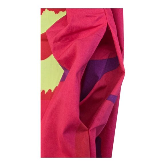 Marimekko Women Dress Silk Unikko Pattern Sleeveless Multicolor Back Zip Size 34 - Picture 8 of 16